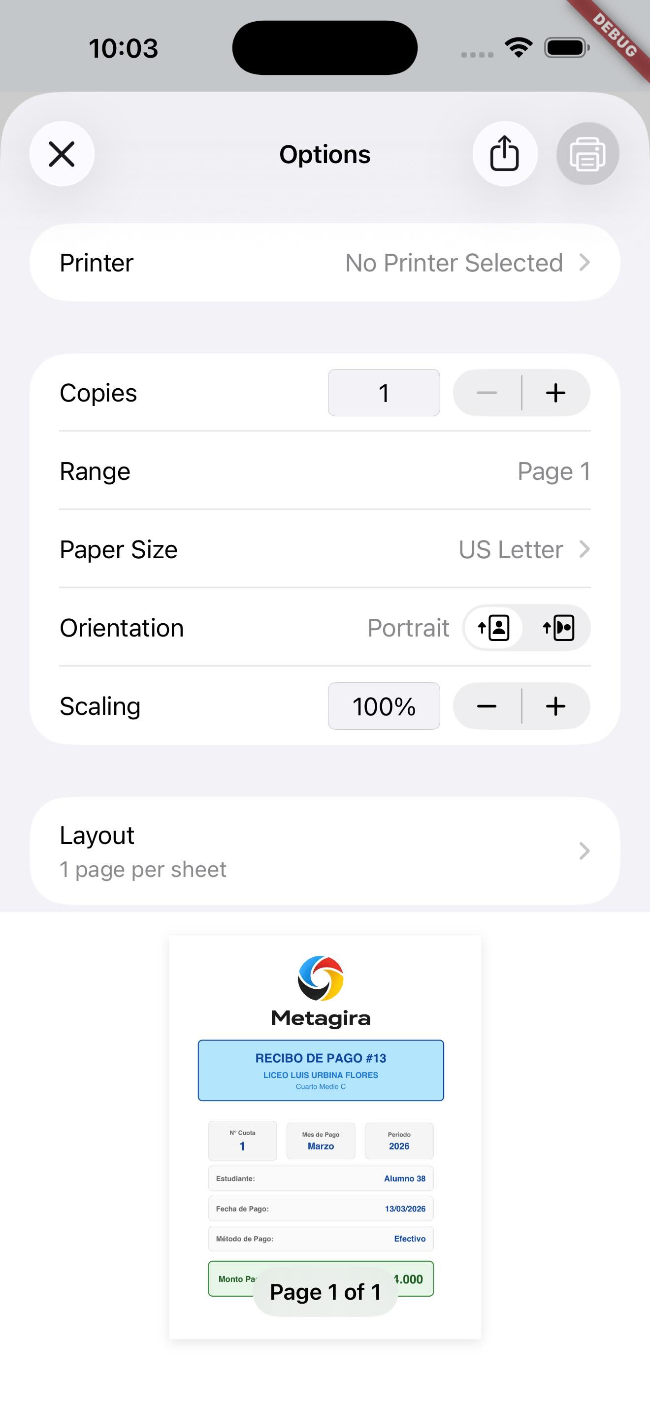 Recibo de pago digital